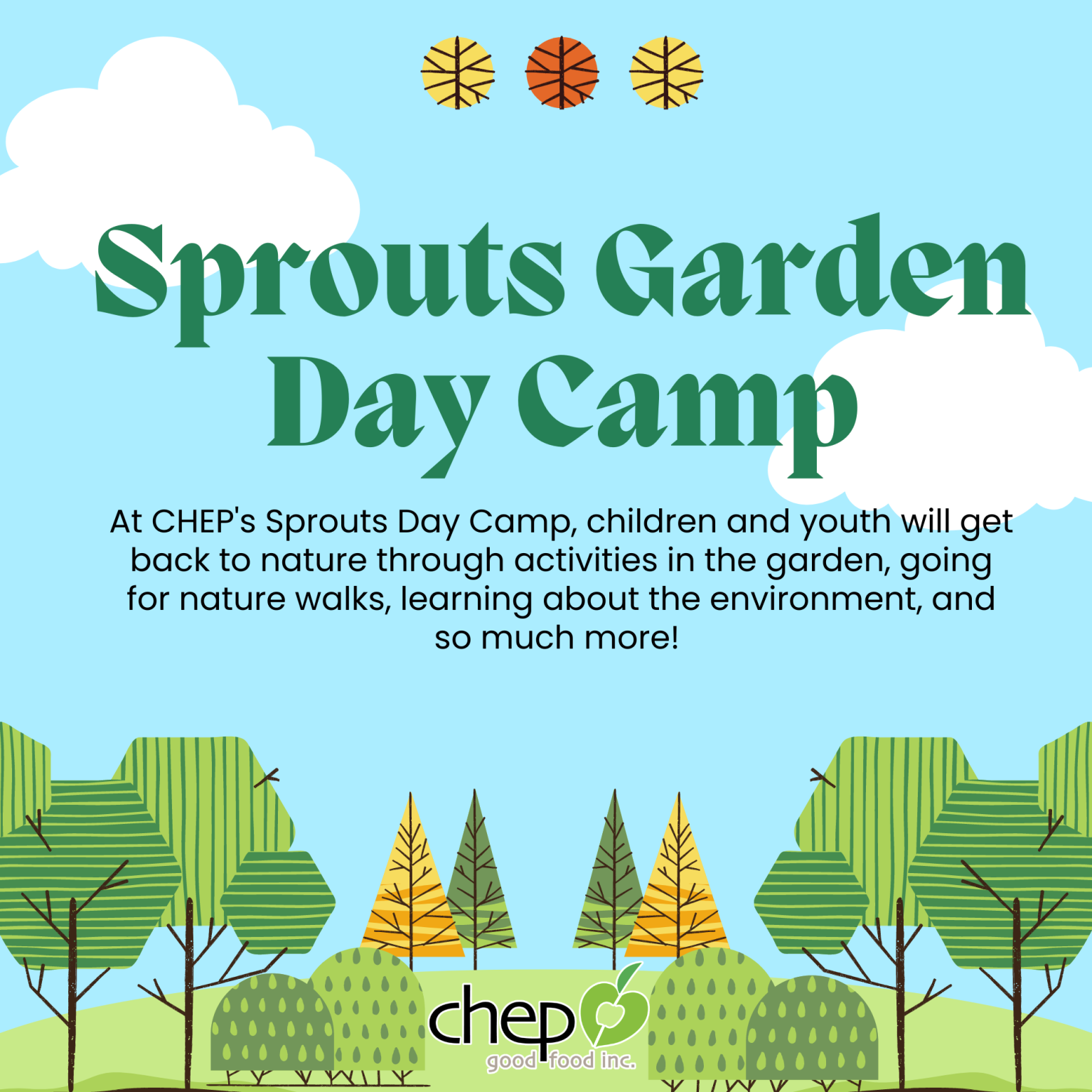 CHEP Sprouts Garden Day Camp Registration Fee CHEP Good Food Inc.